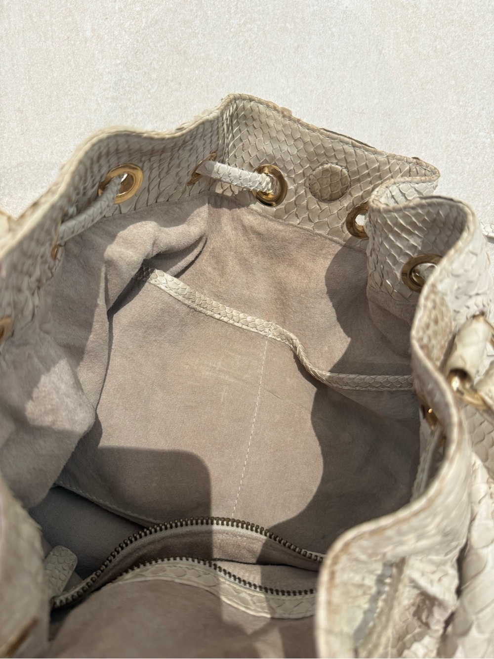 Hunting Season Python Drawstring Bucket Bag - Picture 5 of 7